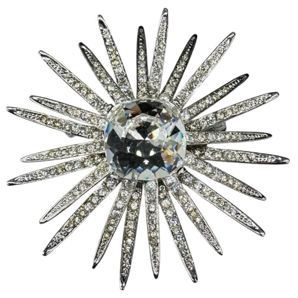 New Kenneth Jay‎ Lane KJL Signed Starburst Brooch Pin